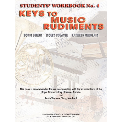 Alfred 00-V1027 Keys to Music Rudiments- Students Workbook No. 4 - Music Book