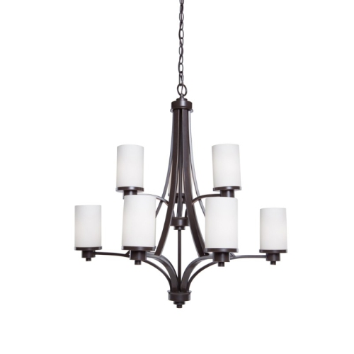 Artcraft Lighting AC1309WH Parkdale 28 in. W x 29 in. H 9 Light Chandelier - White