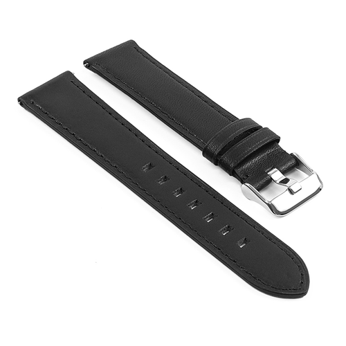 STRAPSCO  Dassari L2 Vintage Italian Leather Quick Release 22MM Band Strap In In Black