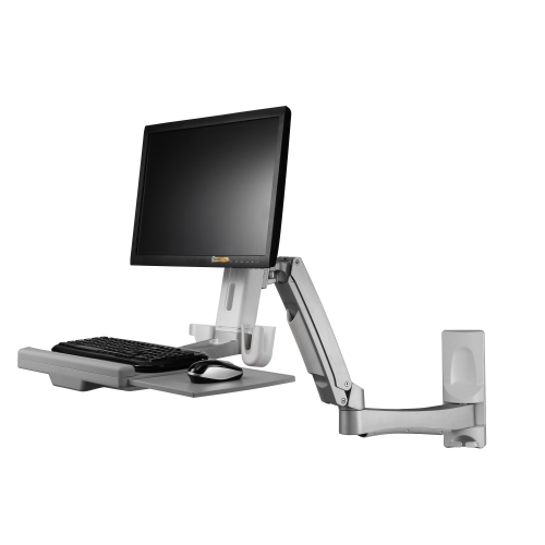 Amer Mounts Single Long Articulating Arm Wall Mount Workstation Support FlatPanel Size 32" AMR1AWSL