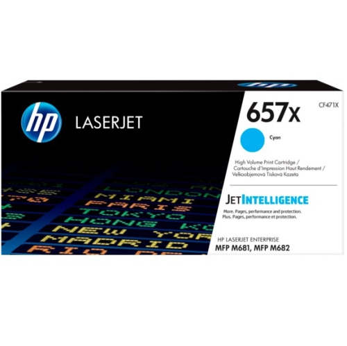 HP 657X Original Toner Cartridge - Cyan