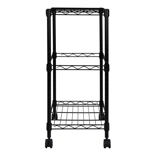 Oceanstar 2MRC1507 Portable 2-Tier Metal Rolling File Cart Black