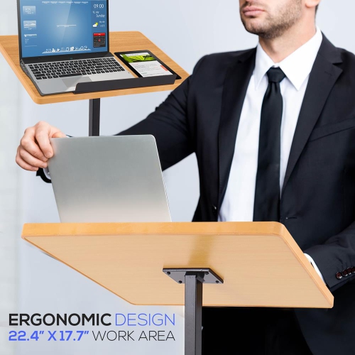 Pyle PLCTND44 Floor Standing Lectern Presentation Podium Stand Height Adjustable