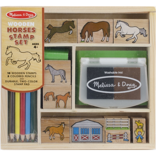 Melissa Doug 2410 Horses Stamp Set