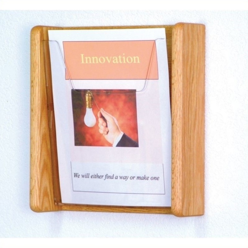 WOODEN MALLET  1 Pocket Acrylic And Oak Wall Display In Light Oak