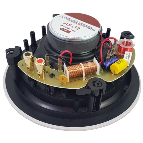 AMX AS-32 Frameless In-Ceiling Speakers 6.5'' 2-Way 60 Watts 8 Ohms Sold As A Pair White