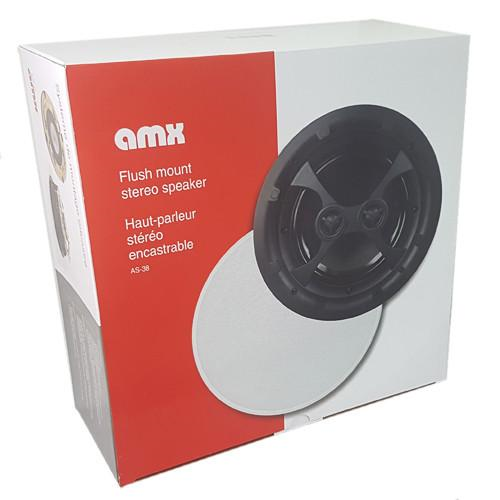 AMX AS-38 Stereo In-Ceiling 8'' Speaker 85 Watts 8 Ohms 1 Un