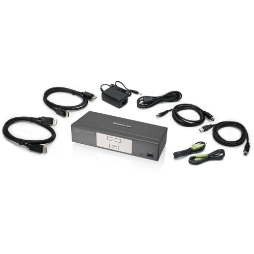 IOGEAR 2-Port DisplayPort KVMP Switch with USB 3.0 Hub