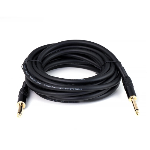 Monoprice 5498 15ft Premier Series 0.25 inch Male to Male Audio Cable Gold Plated