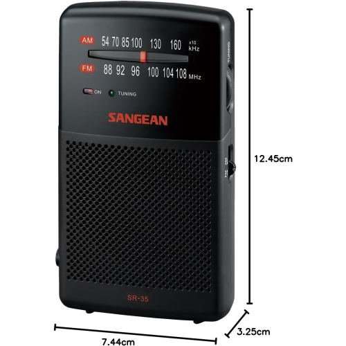 Sangean SR-35 AM/FM Analog Pocket Radio