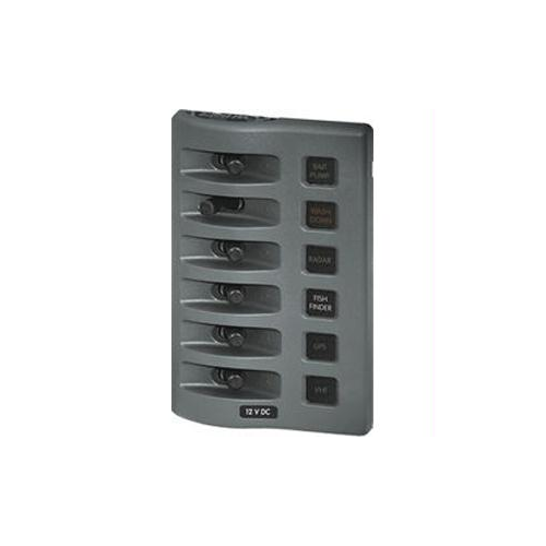 BLUE SEA SYSTEM  Sea 4306 Weatherdeck Water Resistant Fuse Panel - 6 Position - Gray
