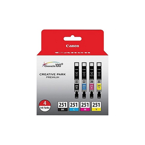 CANON  6513B004 Cli-251 - Ink 9 Ml Black Cyan Magenta 4-Pack In Yellow