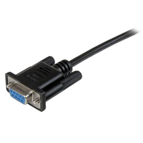 Startech 1m Black DB9 RS232 Serial Null Modem Cable