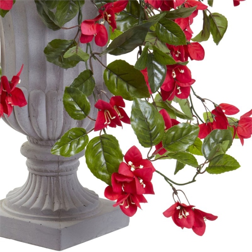 Bougainvillea with Urn UV Resistant - Indoor/Outdoor- Red