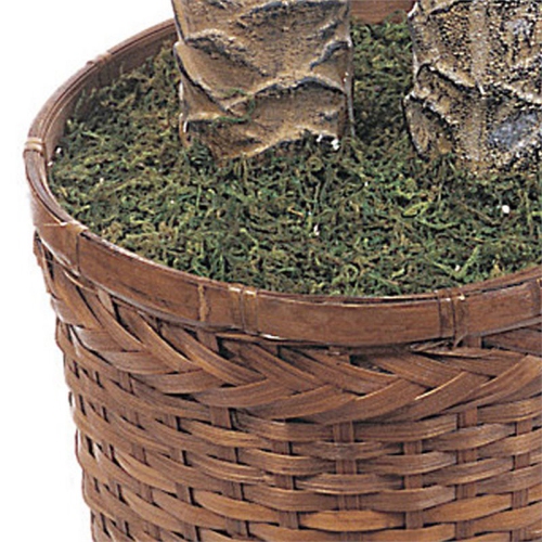 Nearly Natural 72" & 48" Sago Palm Double Potted Silk Tree in Green/Brown