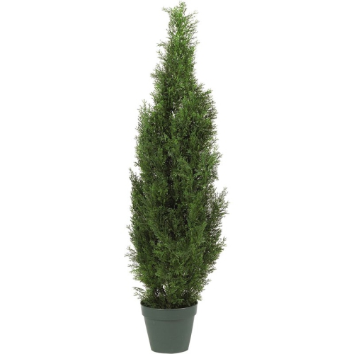 Nearly Natural Indoor/Outdoor 48" Cedar Tree Silk Tree in Green/Green