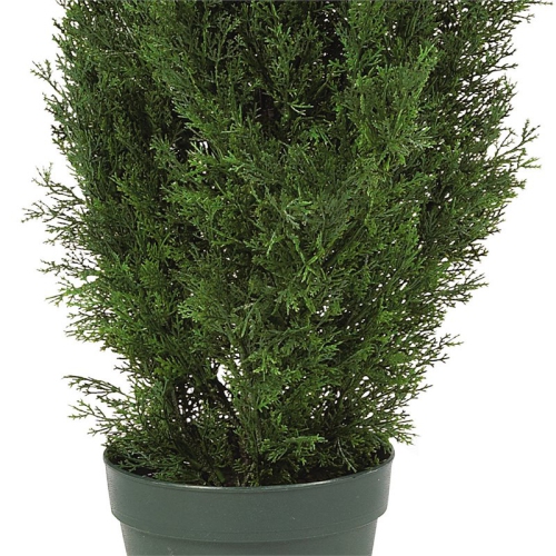Nearly Natural Indoor/Outdoor 48" Cedar Tree Silk Tree in Green/Green