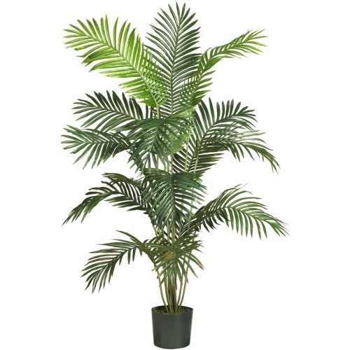 NEARLY NATURAL  72" Paradise Palm With Fifteen Fronds In Green/black