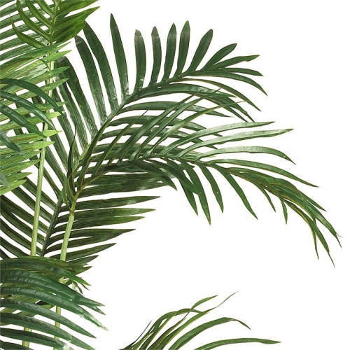 Nearly Natural 72" Paradise Palm with Fifteen Fronds in Green/Black
