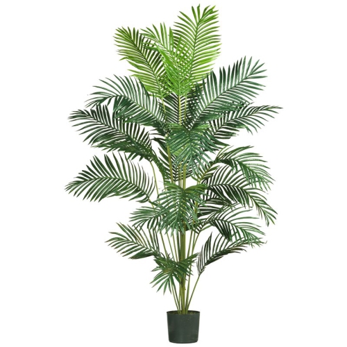 NEARLY NATURAL  84" Paradise Palm With 21-Fronds In Green/black