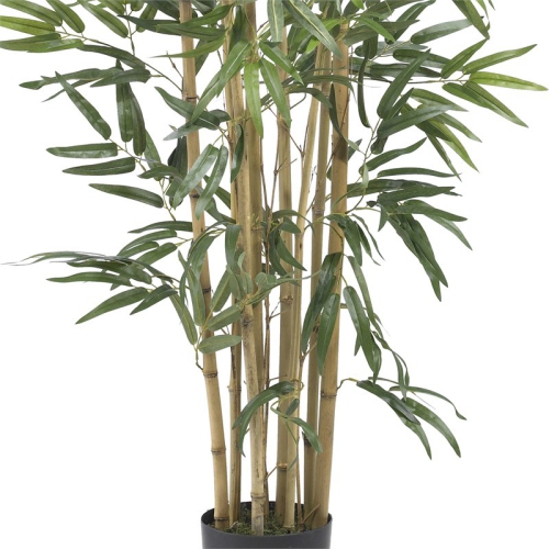 Nearly Natural 36" Multi Bambusa Bamboo Silk Tree in Green/Black