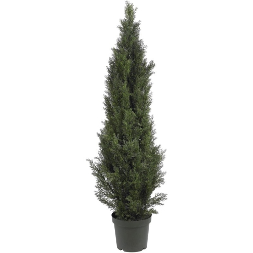 Nearly Natural Indoor/Outdoor 60" Mini Cedar Pine Tree in Green/Black