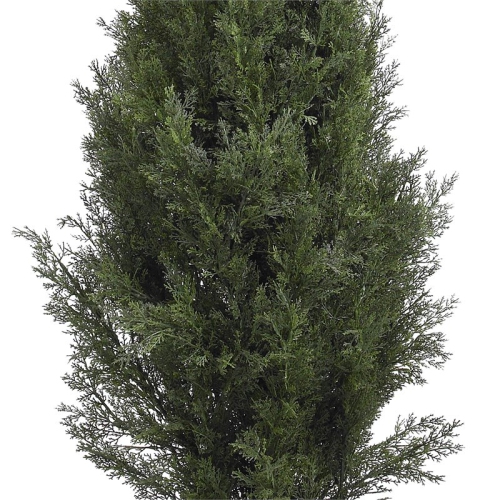 Nearly Natural Indoor/Outdoor 60" Mini Cedar Pine Tree in Green/Black