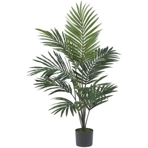NEARLY NATURAL  60" Kentia Palm Silk Tree With 12 Full Fronds In Green/black