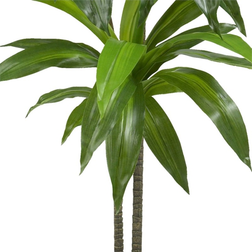 Nearly Natural 43" Dracaena Silk Plant Real Touch in Green/Black
