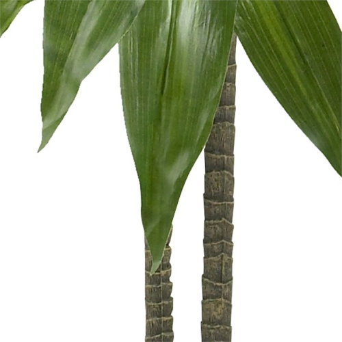 Nearly Natural 43" Dracaena Silk Plant Real Touch in Green/Black