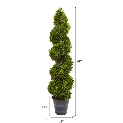 Boxwood Spiral Topiary with Planter - Indoor/Outdoor