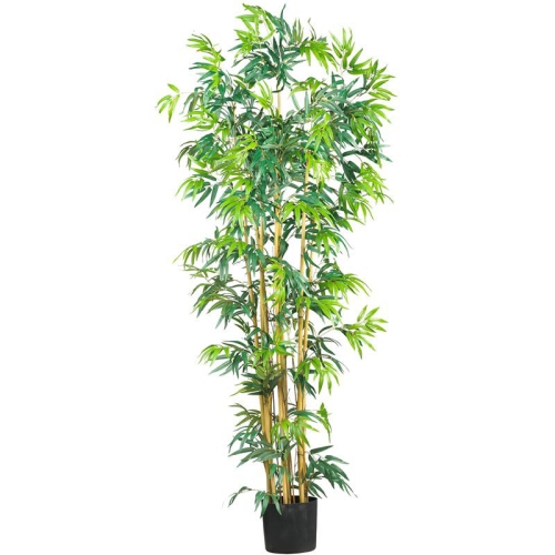 Nearly Natural 72" Bambusa Bamboo Silk Tree with Natural Trunks - Green/Black