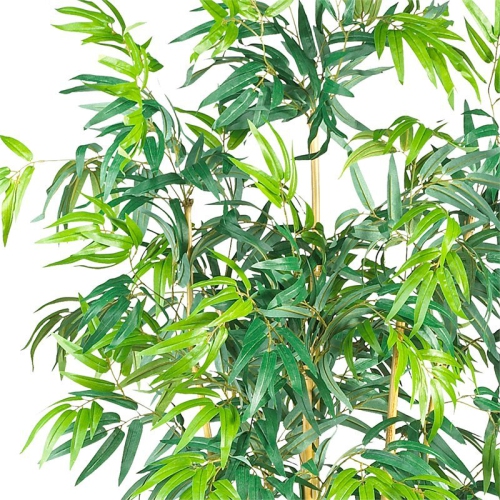 Nearly Natural 72" Bambusa Bamboo Silk Tree with Natural Trunks - Green/Black