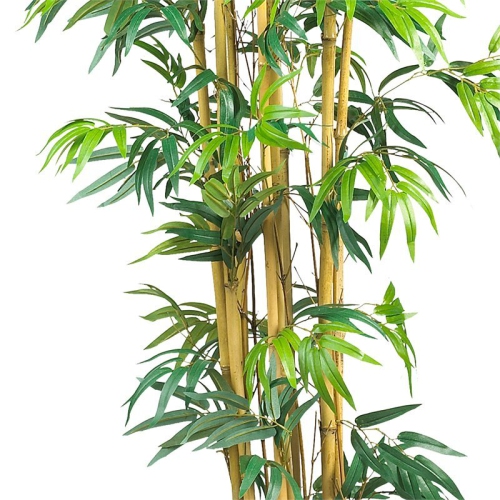 Nearly Natural 72" Bambusa Bamboo Silk Tree with Natural Trunks - Green/Black