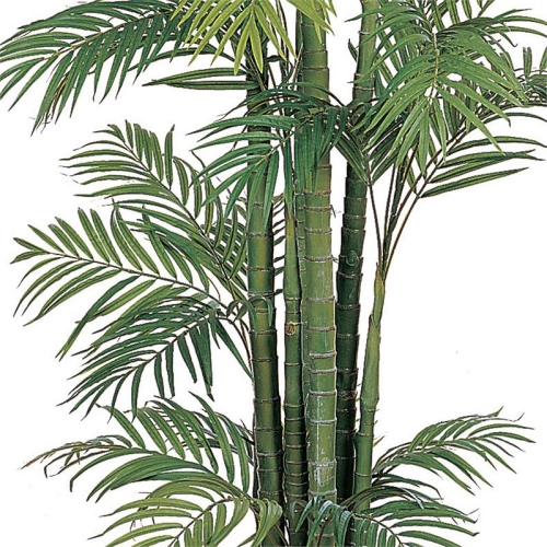 Nearly Natural 84" Areca Silk Palm Tree with 1816 Leaves in Green/Black