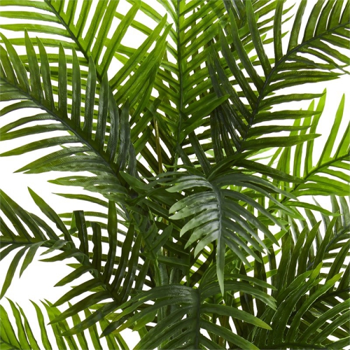 Nearly Natural 84" Areca Silk Palm Tree with 1816 Leaves in Green/Black