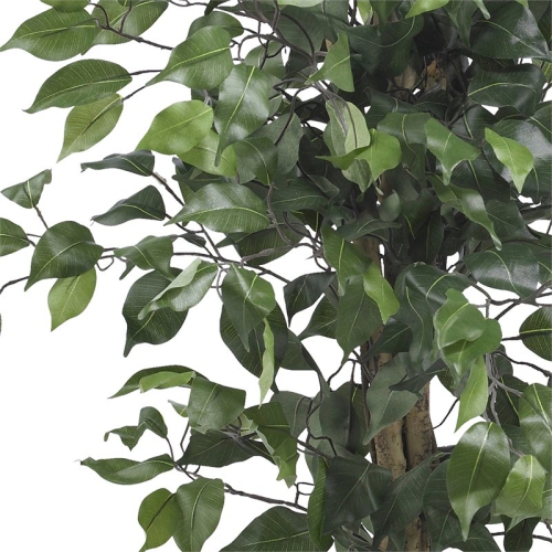Nearly Natural 36" Ficus Silk Tree with Incredible 378 Leaves in Green/Black