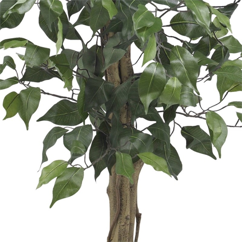 Nearly Natural 36" Ficus Silk Tree with Incredible 378 Leaves in Green/Black