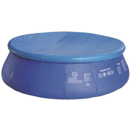 NORTHLIGHT  Durable Apertured Round Swimming Pool Cover With Rope Ties - 18.4 Ft. In Blue