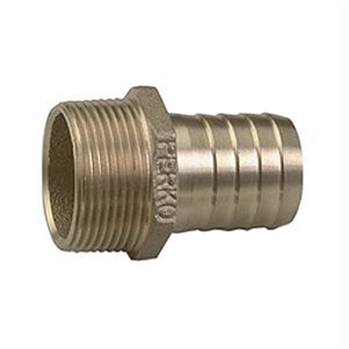 Perko 1-1/4 Inch Pipe to Hose Adapter Straight Bronze MADE IN THE USA