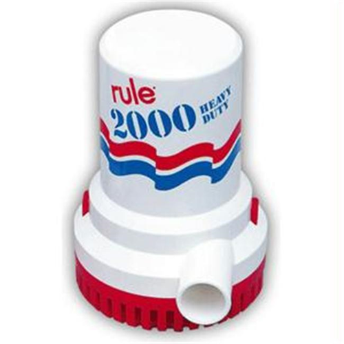 Rule 2000 GPH Non - Automatic Bilge Pump with 6 Leads - 10-6UL