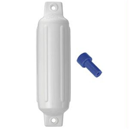 Polyform G - 4 Twin Eye Fender 6.5 x 23 - White with Air Adaptor - G-4-WHITE