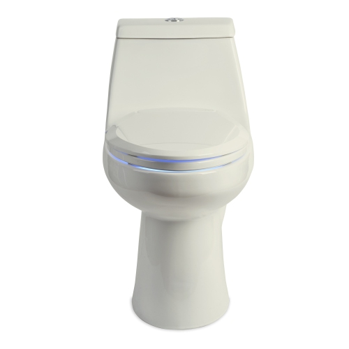 Brondell LumaWarm Heated Nightlight Toilet Seat, Elongated Biscuit - FREE SHIPPING