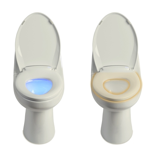 Brondell LumaWarm Heated Nightlight Toilet Seat, Elongated Biscuit - FREE SHIPPING