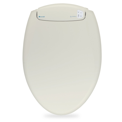 Brondell LumaWarm Heated Nightlight Toilet Seat, Round Biscuit - FREE SHIPPING