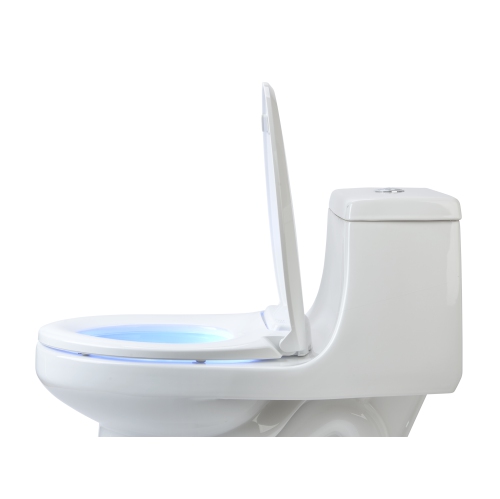 Brondell LumaWarm Heated Nightlight Toilet Seat, Round White - FREE SHIPPING