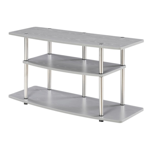 Convenience Concepts Designs2Go 24" 3 Tier Wide TV Stand in Gray