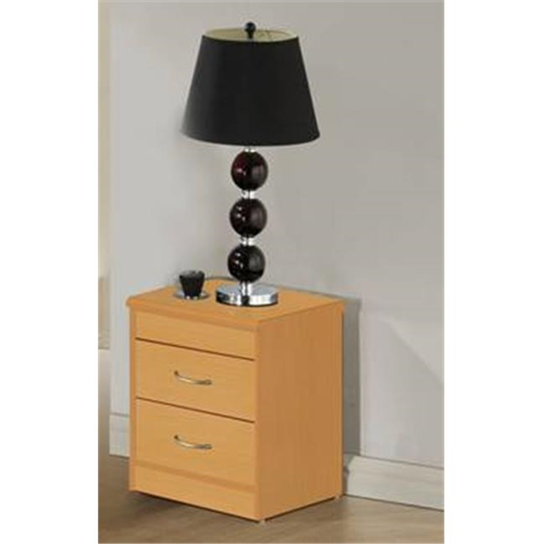 HODEDAH  Hi917N Beech 2 Drawer Night Stand