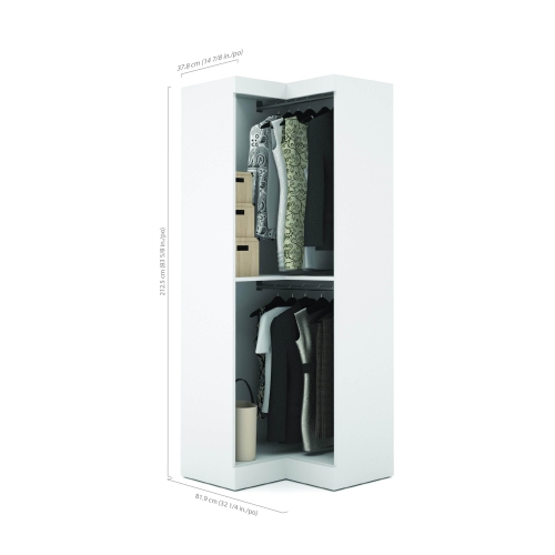 Pur 33W Corner Closet Organizer - White