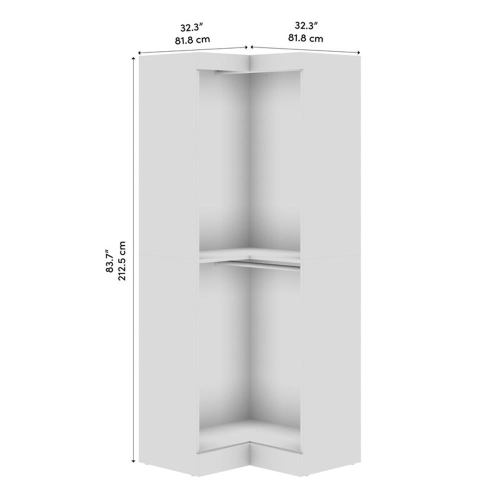 Pur 33W Corner Closet Organizer - White
